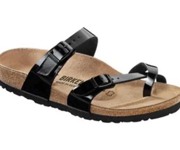 Slippers^Birkenstock Mayari schwarz lack