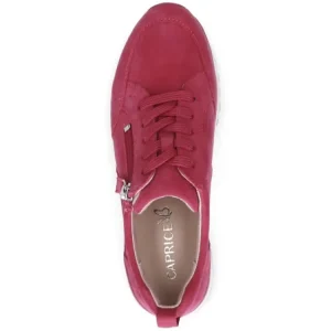 Sneakers^Caprice 9-23702-42 fuchsia suede