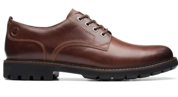 Veterschoenen^Clarks BATCOMBE TIE dark tan lea