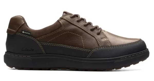 Veterschoenen^Clarks Mapstone Logtx dark brown lea