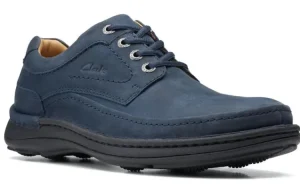 Veterschoenen^Clarks Nature Three navy nubuck