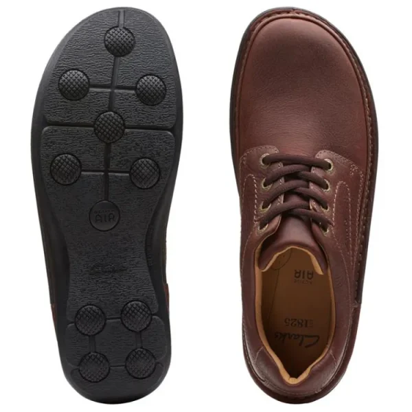 Veterschoenen^Clarks Nature Three mahogany leather