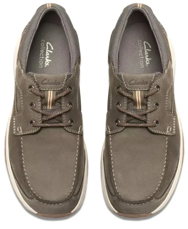 Veterschoenen^Clarks SAILVIEW LACE taupe nubuck