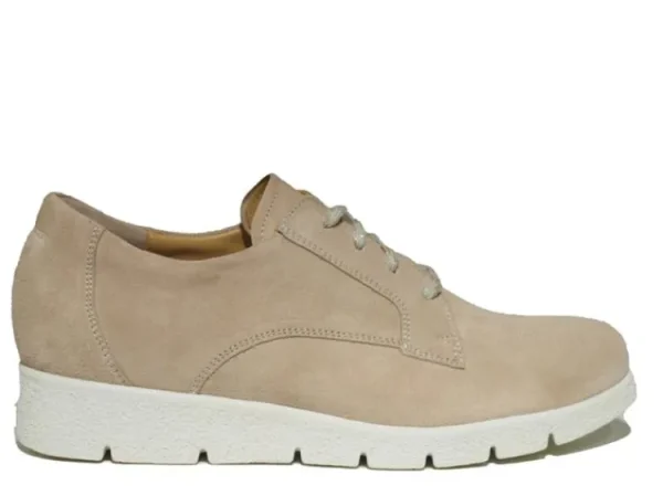 Veterschoenen^Durea 6293 wijdte H beige