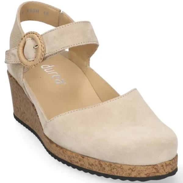 Sandalen^Durea 5919 wijdte H beige