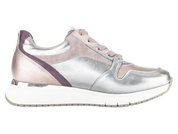 Sneakers^Gabor 56.446 dkrose/a silber k.