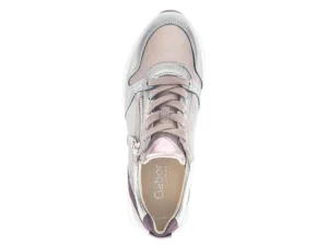 Sneakers^Gabor 56.446 dkrose/a silber k.