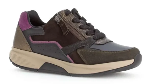 Veterschoenen^Gabor Rollingsoft 56.878 schwarz/choco/berry