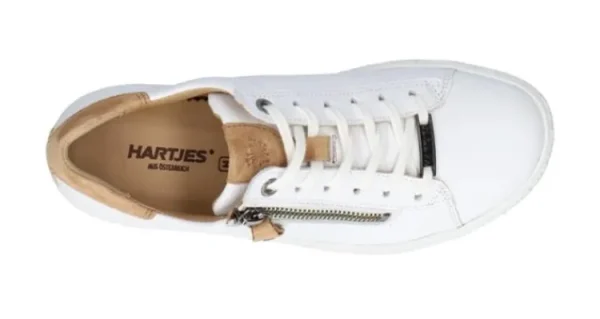 Veterschoenen^Hartjes 162.1418 weiss-cognac