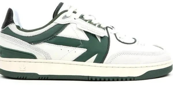 Sneakers^Kaotiko Boston Piping AO005 White - Grass Green