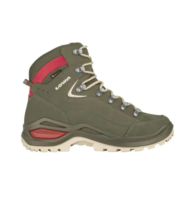 Outdoorschoenen^LOWA RENEGADE EVO GTX MID Ws 321916 graugrün/panna