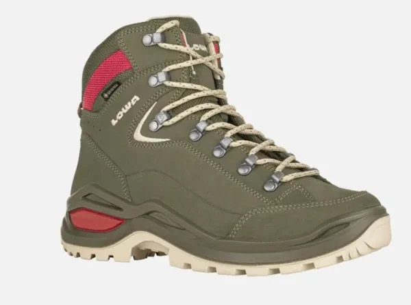 Outdoorschoenen^LOWA RENEGADE EVO GTX MID Ws 321916 graugrün/panna