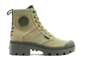 Veterschoenen | Veterschoenen^Palladium Pallabase Hi ARMY Vetiver