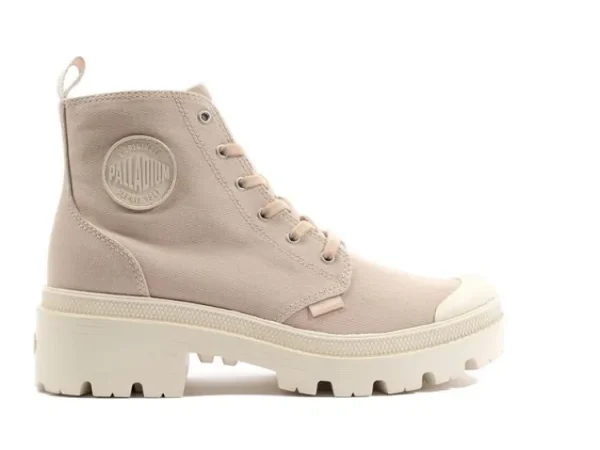 Veterschoenen^Palladium Pallabase Twill 96907 Nude Dust