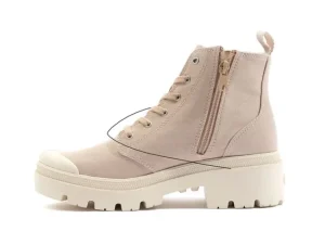 Veterschoenen^Palladium Pallabase Twill 96907 Nude Dust