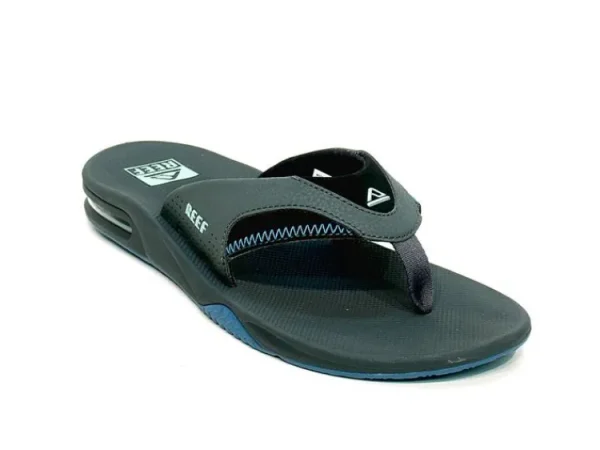 Slippers^Reef Fanning GUNMETAL-OCEAN