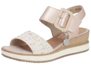 Sandalen^Remonte D6453 weiss-multi/kupfer