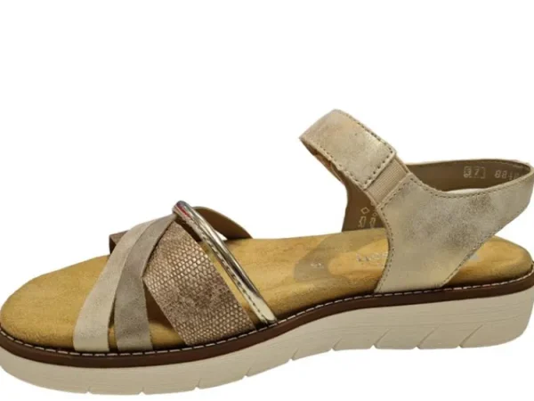 Sandalen^Remonte D2058 lehm-metallic/gold/muschel/per