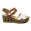 Sandalen^Rieker 68176 weiss/sherry