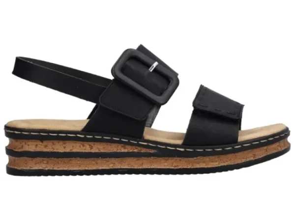 Sandalen^Rieker 62950 schwarz