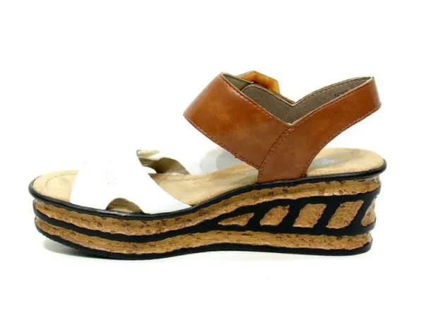 Sandalen^Rieker 68176 weiss/sherry