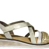 Sandalen^Rieker V3663 hellgold/beige-gold/muschel