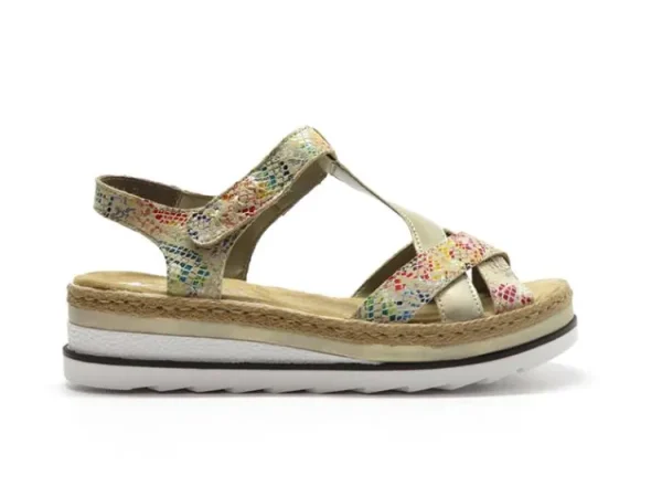 Sandalen^Rieker V7919 beige-multi/muschel