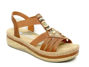 Sandalen^Rieker V0921 cayenne