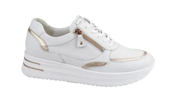 Sneakers^Waldlaufer Waldläufer 755004 weiss rosègold weiss