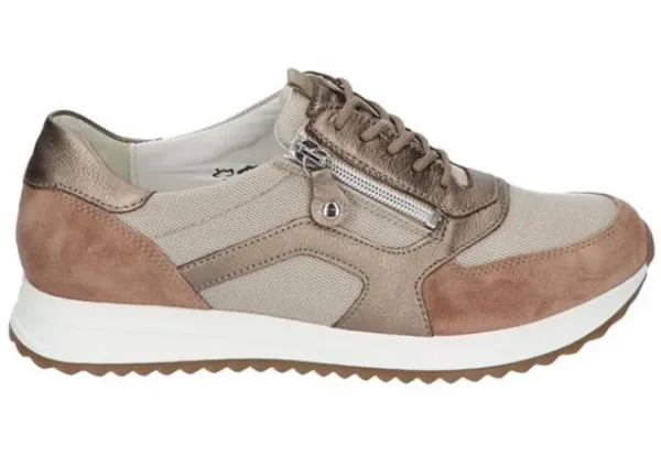 Sneakers^Waldlaufer Waldläufer 752003 wijdte H nougat beige bronce