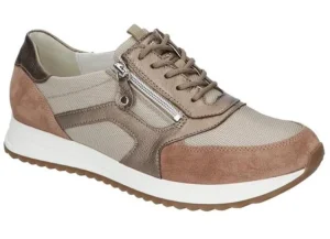 Sneakers^Waldlaufer Waldläufer 752003 wijdte H nougat beige bronce