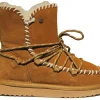 Enkellaarzen | Laarzen^Warmbat WATURRA WOMEN SUEDE LACE BOOT cognac