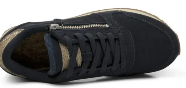 Sneakers^Woden Ydun Suede Zipper WL044 009 Dark Navy